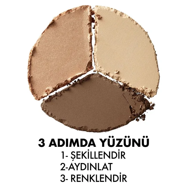 Nyx Professional Makeup 3 Steps To Sculpt Light Kontür Paleti - Görsel 2