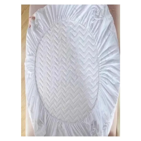 Suvay 70x140 Bebek Çocuk Kreş Anaokulu Alezi Kapitoneli Fitted Full Kenar Su Sıvı Geçirmez Çarşaf Alez - 70 X 140 Cm - Beyaz - Görsel 2