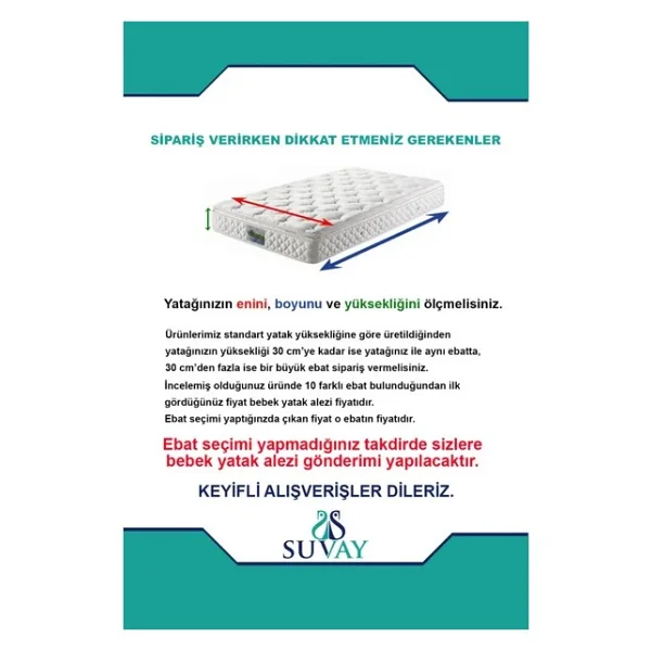 Suvay 70x140 Bebek Çocuk Kreş Anaokulu Alezi Kapitoneli Fitted Full Kenar Su Sıvı Geçirmez Çarşaf Alez - 70 X 140 Cm - Beyaz - Görsel 4