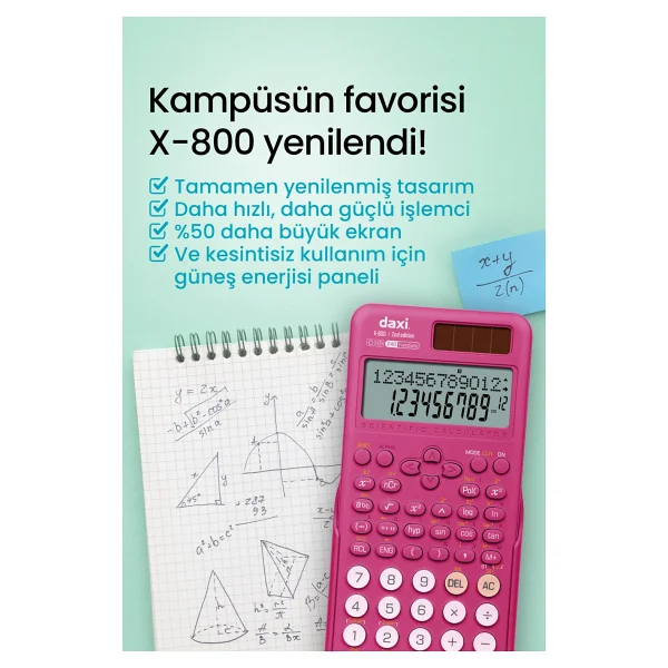 Daxi X-800 240 Fonksiyonlu Bilimsel Hesap Makinesi - Görsel 2