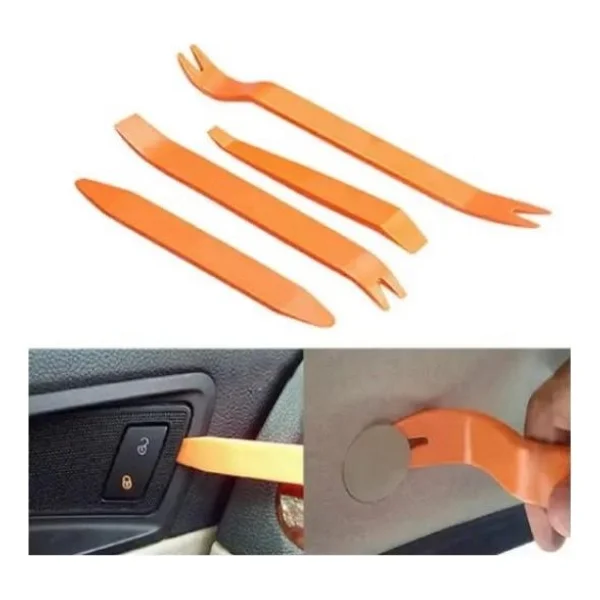 Oto Teyp Döşeme Trim Sökme Kapı Döşeme Trim Sökme Aparatı 4'lü Set - Görsel 5