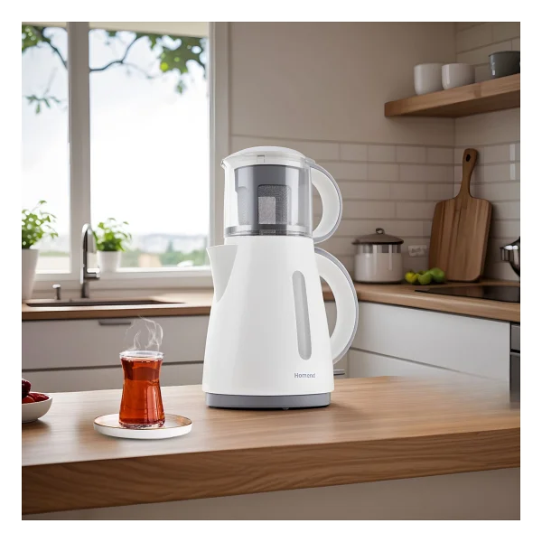 Homend Royaltea 1755h 1700 W Cam Demlikli Plastik Çay Makinesi - Görsel 9