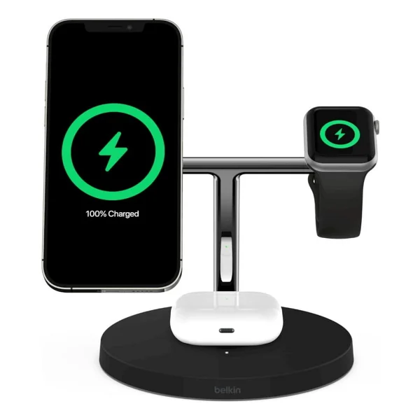 Belkin BoostCharge Pro WIZ009VF 3in1 Kablosuz Hızlı Şarj Aleti - Görsel 4