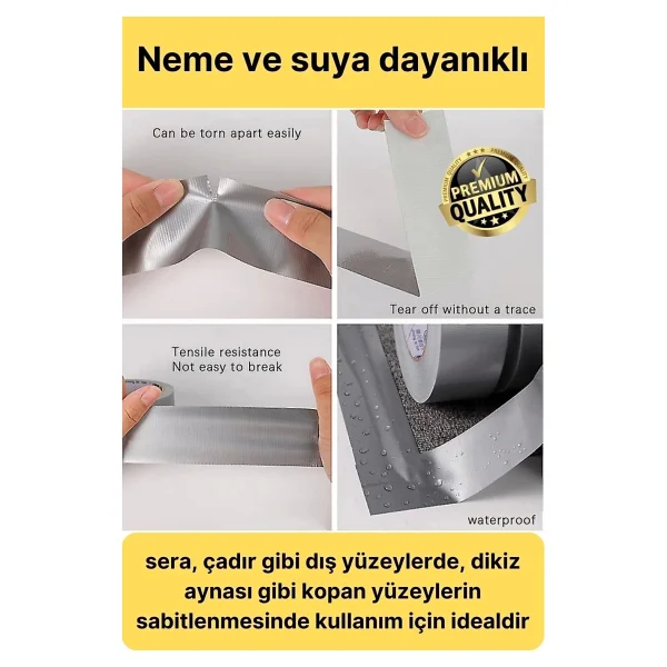 Svein Premium Çok Amaçlı Su Geçirmez Sızdırmaz Dayanıklı Izole Beyaz Tamir Bandı 48 Mm 10 Mt 1 Adet - Görsel 3