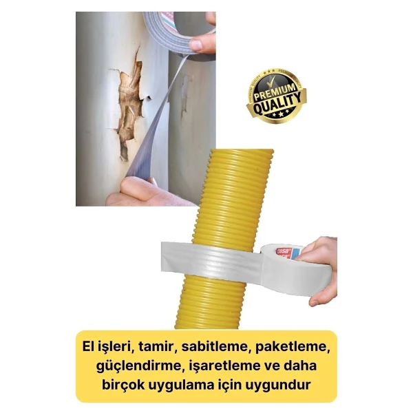 Svein Premium Çok Amaçlı Su Geçirmez Sızdırmaz Dayanıklı Izole Beyaz Tamir Bandı 48 Mm 10 Mt 1 Adet - Görsel 4