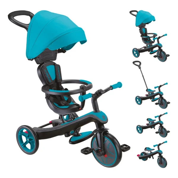 Globber Explorer Trike 4 İn 1 Mavi Bebek Bisikleti - Görsel 6