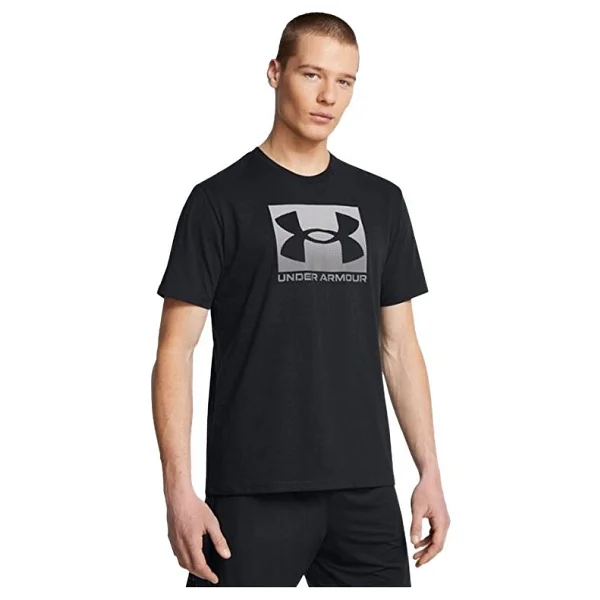 Under Armour Boxed Sports Updated 1386793-001 Siyah Kısa Kollu Bisiklet Yaka Erkek Tişört - Görsel 2