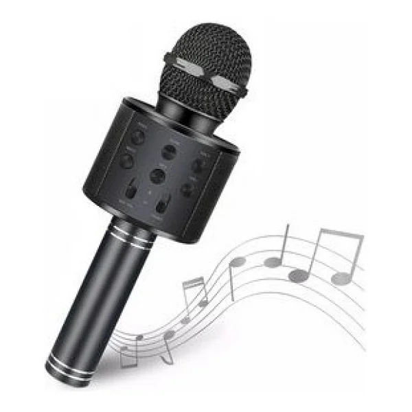 Tastech Şarjlı Kablosuz Karaoke Mikrofon Bluetooth Hoparlör Ses Değiştirme Özellikli Sd Kart USB Girişli - Gümüş - Görsel 6