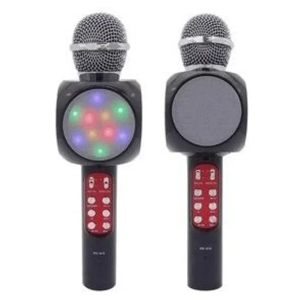 Tastech LED Işıklı Şarjlı Kablosuz Karaoke Mikrofon Bluetooth Hoparlör Ses Değiştirme Sd Kart USB Girişli - Beyaz - Görsel 9