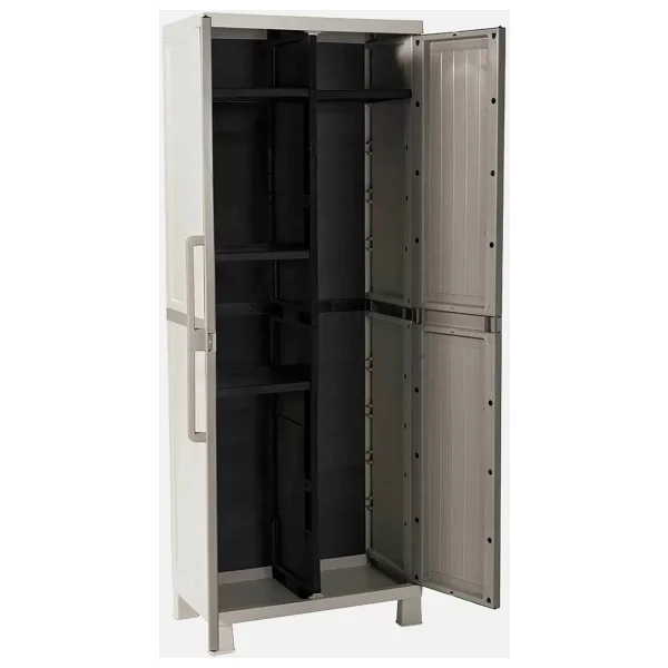 Evinizin Atölyesi 2 Kapılı Plastik Dolap, Bahçe Dolabı, Balkon Dolabı 65x37x173 Cm - Görsel 2
