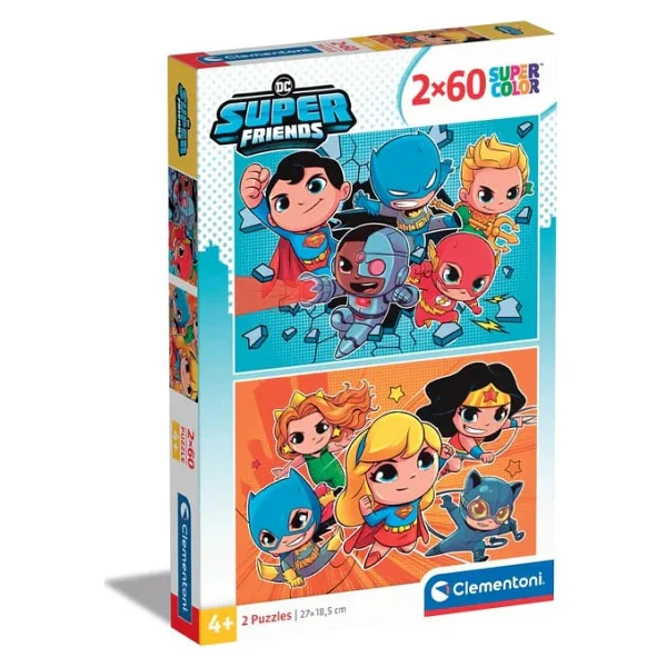 Clementoni DC Super Friends 2x60 Parça Çocuk Puzzle 21624 - Görsel 3