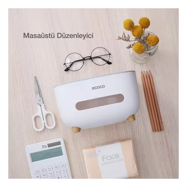 Miecoco Ecoco Çok Amaçlı Bölmeli Peçetelik Ve Saklama Kutusu - Görsel 2