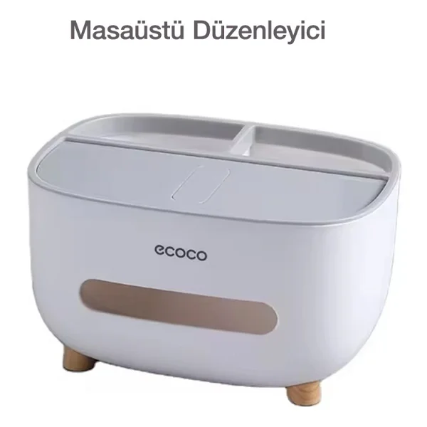 Miecoco Ecoco Çok Amaçlı Bölmeli Peçetelik Ve Saklama Kutusu - Görsel 3