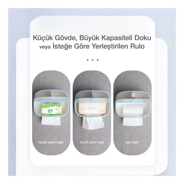 Miecoco Ecoco Çok Amaçlı Bölmeli Peçetelik Ve Saklama Kutusu - Görsel 5