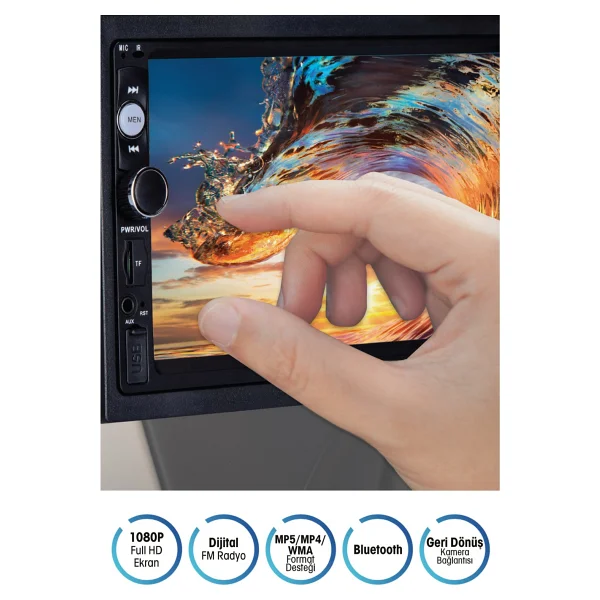 Goldmaster D6016 7" Double Din Multimedya - Görsel 2
