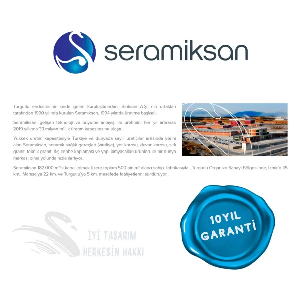 Seramiksan Hill A031151h Rim-Out Kapak Dahil Asma Klozet - Görsel 4