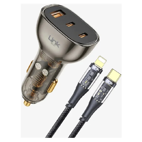 Linktech C507 80 W Lightning Kablolu Hızlı Araç Şarj Aleti - Görsel 2