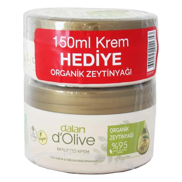 Dalan D'olive Besleyici Organik Zeytinyağlı Kremi 250 Ml + 150 Ml Hediye - Görsel 2