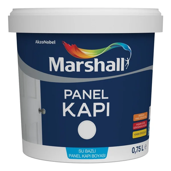 Marshall Su Bazlı Panel Kapı Boyası - Beyaz - 1l - Görsel 3