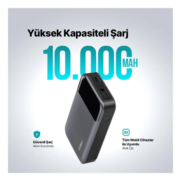 Ttec Recharger Pro Lcd 2bb214 30 W 10000 mAh Hızlı Şarj Powerbank - Görsel 3