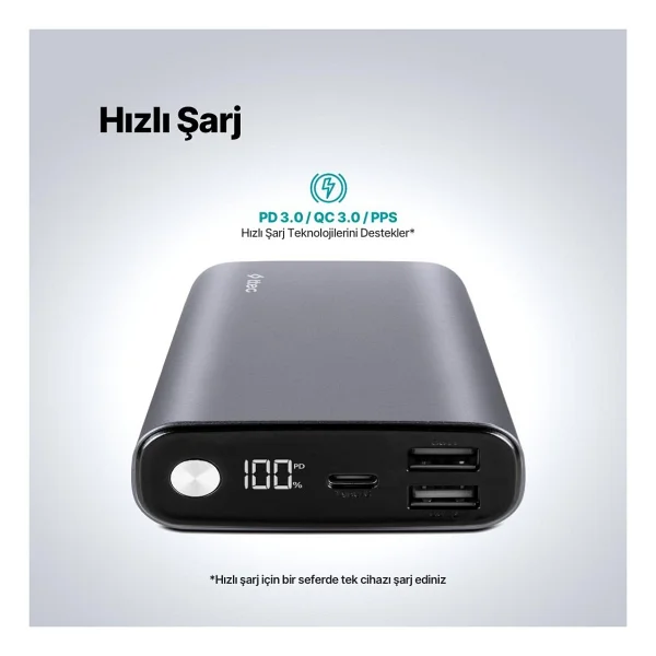 Ttec 2bb216ug Recharger Pro Lcd 65 W 15000 mAh Hızlı Şarj Powerbank - Görsel 10