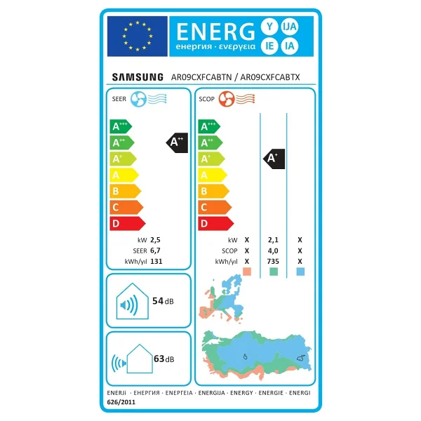 Samsung Windfree Premium Black Ar09cxfcabt/Sk 9000 Btu Duvar Tipi Split Klima - Görsel 5