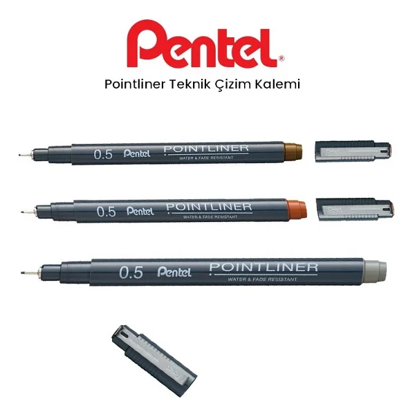 Pentel Pointliner 0.5 Mm Fiber Uçlu Teknik Çizim Kalemi - Görsel 3