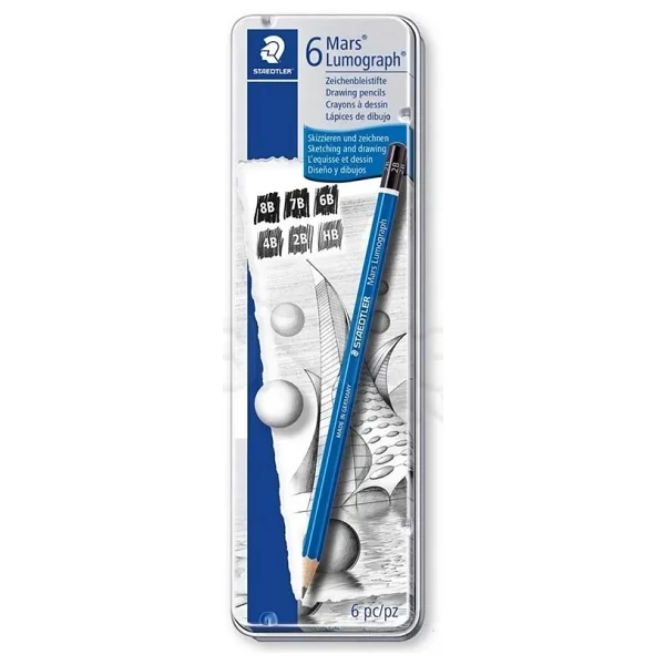 Staedtler Mars Lumograph Dereceli Kalem Seti 6lı - Görsel 5