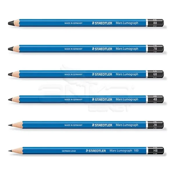Staedtler Mars Lumograph Dereceli Kalem Seti 6lı - Görsel 4