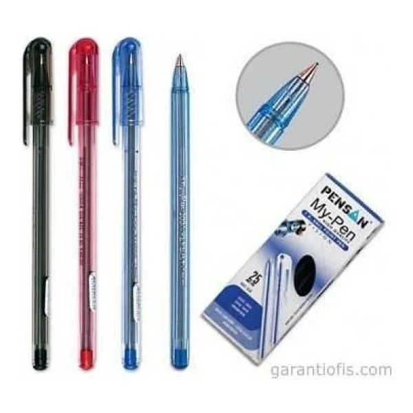 Pensan 2210 My-Pen 25'li Kırmızı Tükenmez Kalem - Görsel 3