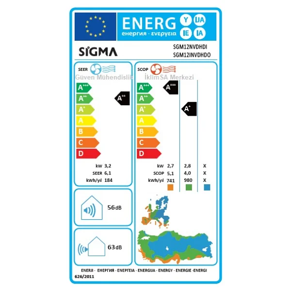 Sigma Comfort Sgm12ınvdhd A++ 12000 Btu Inverter Duvar Tipi Klima - Görsel 4