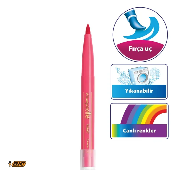 Bic Visa Kavanoz 18'li Fırça Uçlu Keçeli Kalem Seti - Görsel 2