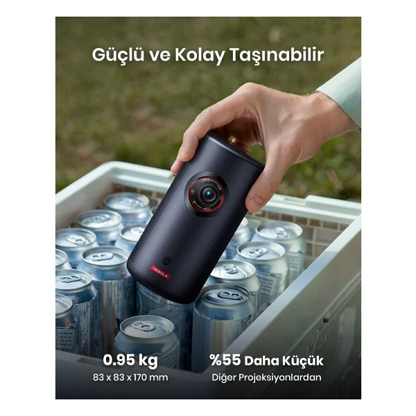 Anker Nebula Capsule Iıı Laser 300 Lümen Full HD Wi-Fi Taşınabilir Mini Projeksiyon Cihazı - Görsel 3