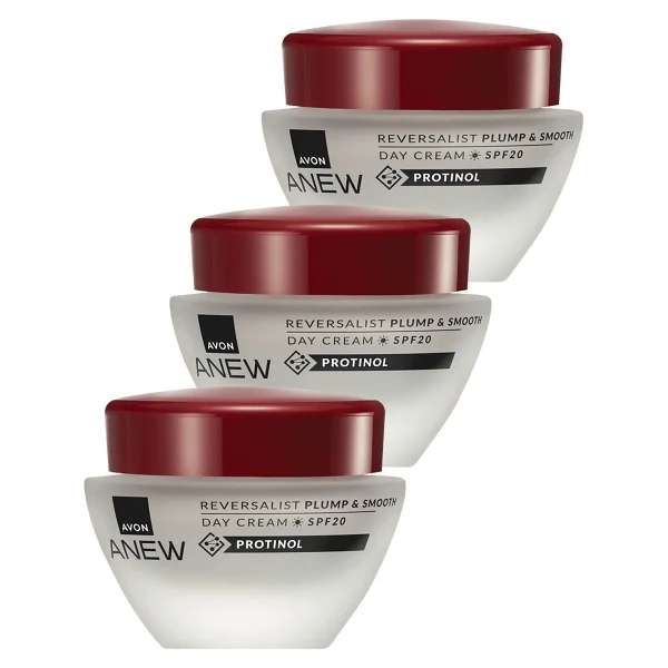 Avon Anew Reversalist Plump & Smooth Gündüz Kremi Spf20 50 Ml. Üçlü Set - Görsel 6