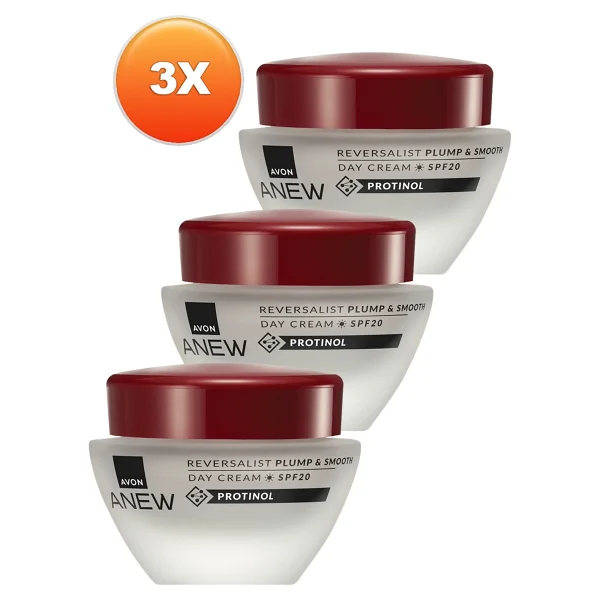 Avon Anew Reversalist Plump & Smooth Gündüz Kremi Spf20 50 Ml. Üçlü Set - Görsel 2