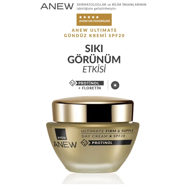 Avon Anew Ultimate Firm & Supple Gündüz Kremi Spf20 50 Ml. Üçlü Set - Görsel 3