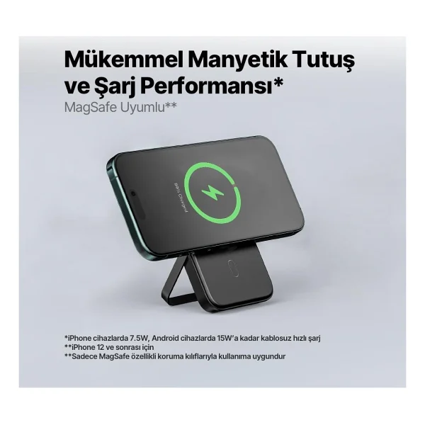 Ttec Recharger Pro M 2bb219 5000 mAh Standlı Hızlı Şarj Magsafe Powerbank - Görsel 9