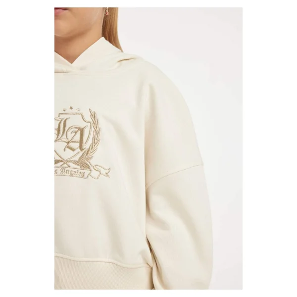 Defacto Kız Çocuk Oversize Geniş Kalıp Kapüşonlu İşlemeli Sweatshirt D2885a824wn - Görsel 5