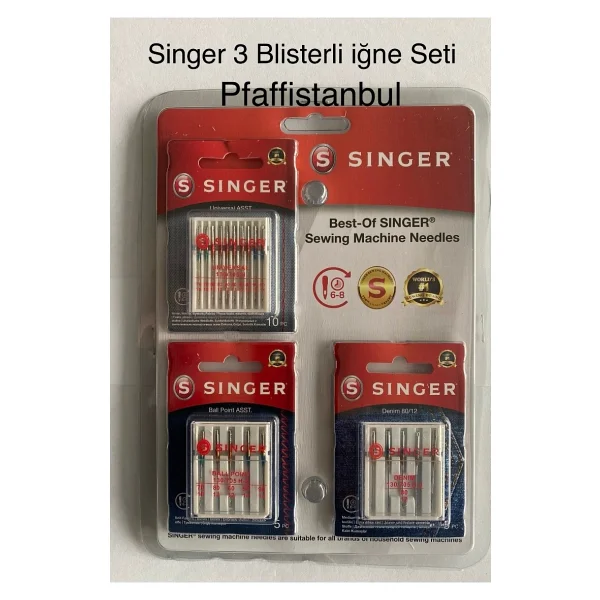 Singer 3 Blisterli Iğne Seti (10 Standart, 5 Jarse Ve 5 Kot Iğnesi) - Görsel 4