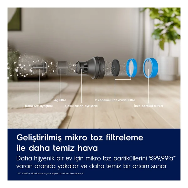 Electrolux Ultimate 800 Ep82ub25ug Şarjlı Dikey Süpürge - Görsel 6