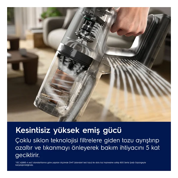 Electrolux 800 Animal Ep82ab25ug Şarjlı Dikey Süpürge - Görsel 7