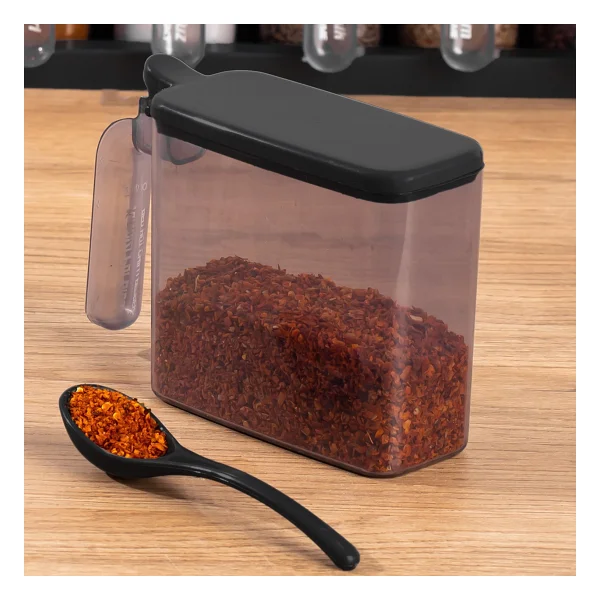Porsima Standlı Kendinden Yapışkanlı Kapaklı Kaşıklı 6'lı Baharat Takımı - Görsel 4
