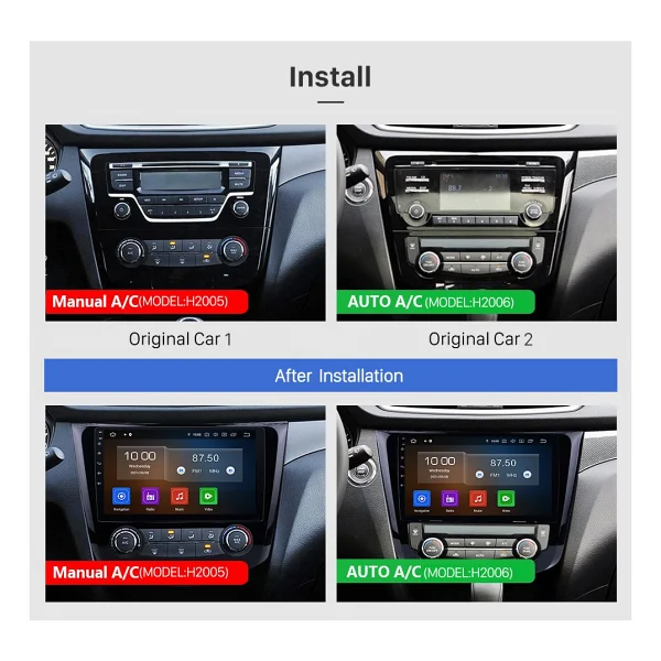 Navigold Nıssan Qashqaı Manual A/c 2014+ Multimedya Navigasyon USB Kamera Carplayer - Görsel 2