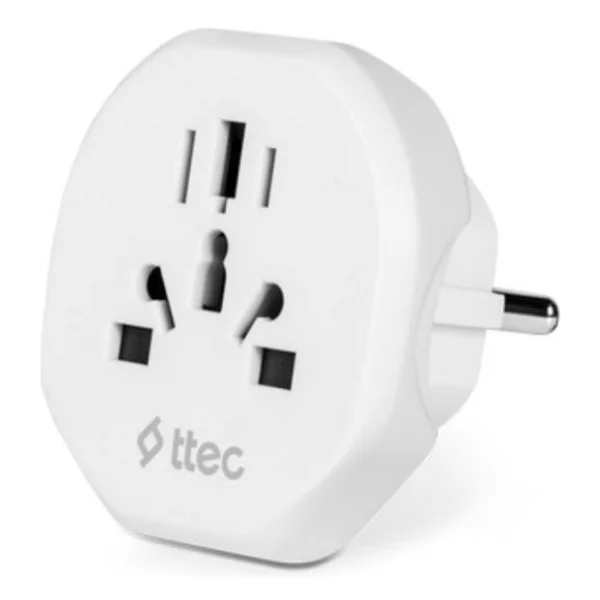 Ttec Akım Korumalı 10a/250v Amerikan/Avrupa/İngiliz Tipi Priz Dönüştürücü Priz Çevirici Adaptör Priz - Görsel 8