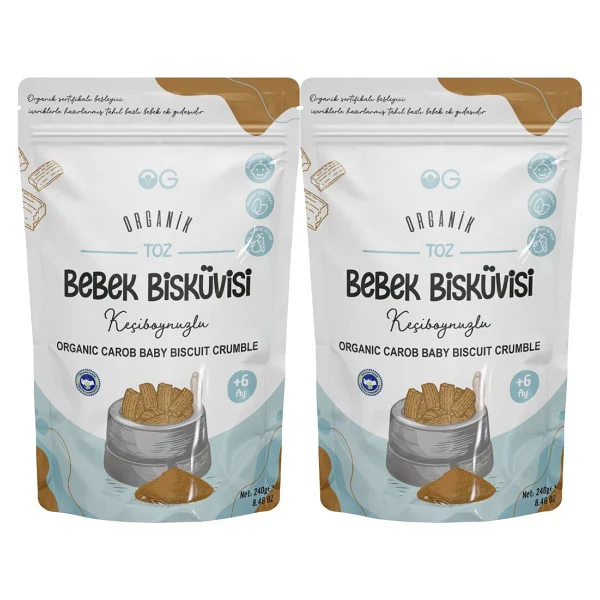 Og Natural Keçiboynuzlu Toz Bebek Bisküvisi 240 Gr 2 Adet - Görsel 4