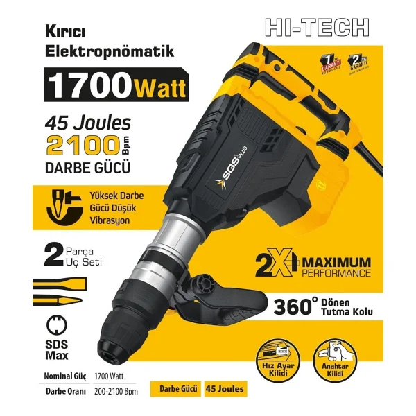 Sgs 5186 1600 W Pnomatik Kırıcı Delici - Görsel 4