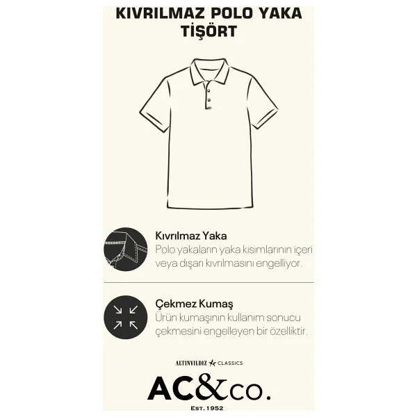 Altınyıldız Classics Erkek Çekmeyen Pamuklu Kumaş Slim Fit Dar Kesim Lacivert Kıvrılmaz Polo Yaka Tişört - 51l-Lacivert - Görsel 4