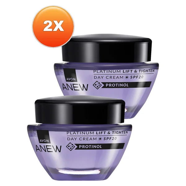 Avon Anew Platinum Lift & Tighten Gündüz Kremi Spf20 50 Ml. İkili Set - Görsel 2