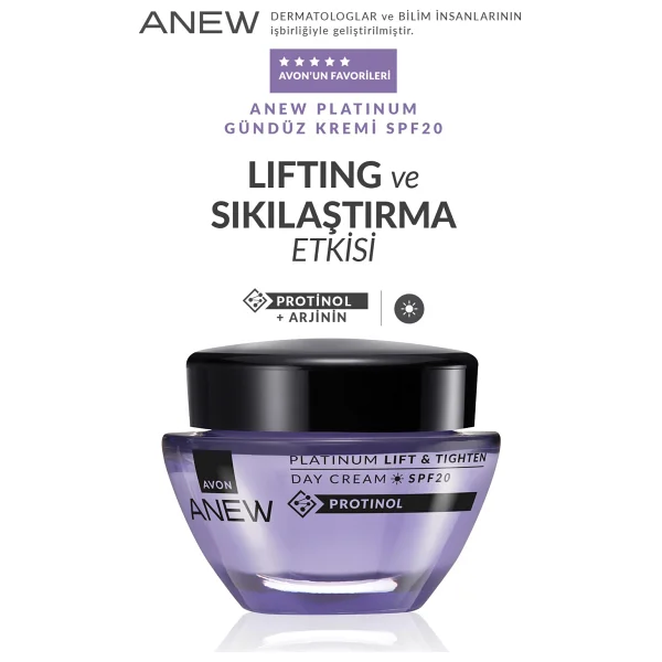 Avon Anew Platinum Lift & Tighten Gündüz Kremi Spf20 50 Ml. İkili Set - Görsel 3