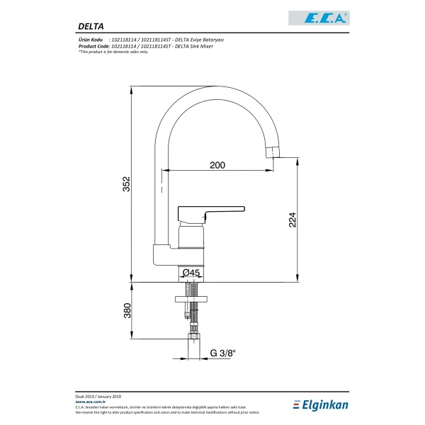 E.C.A. Delta 102118114 Mutfak Bataryası - Görsel 2